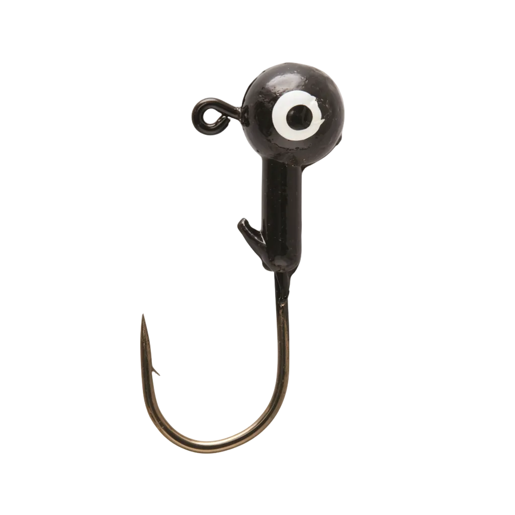 Painted Ball Head Jigs - Black 1/4 Oz.