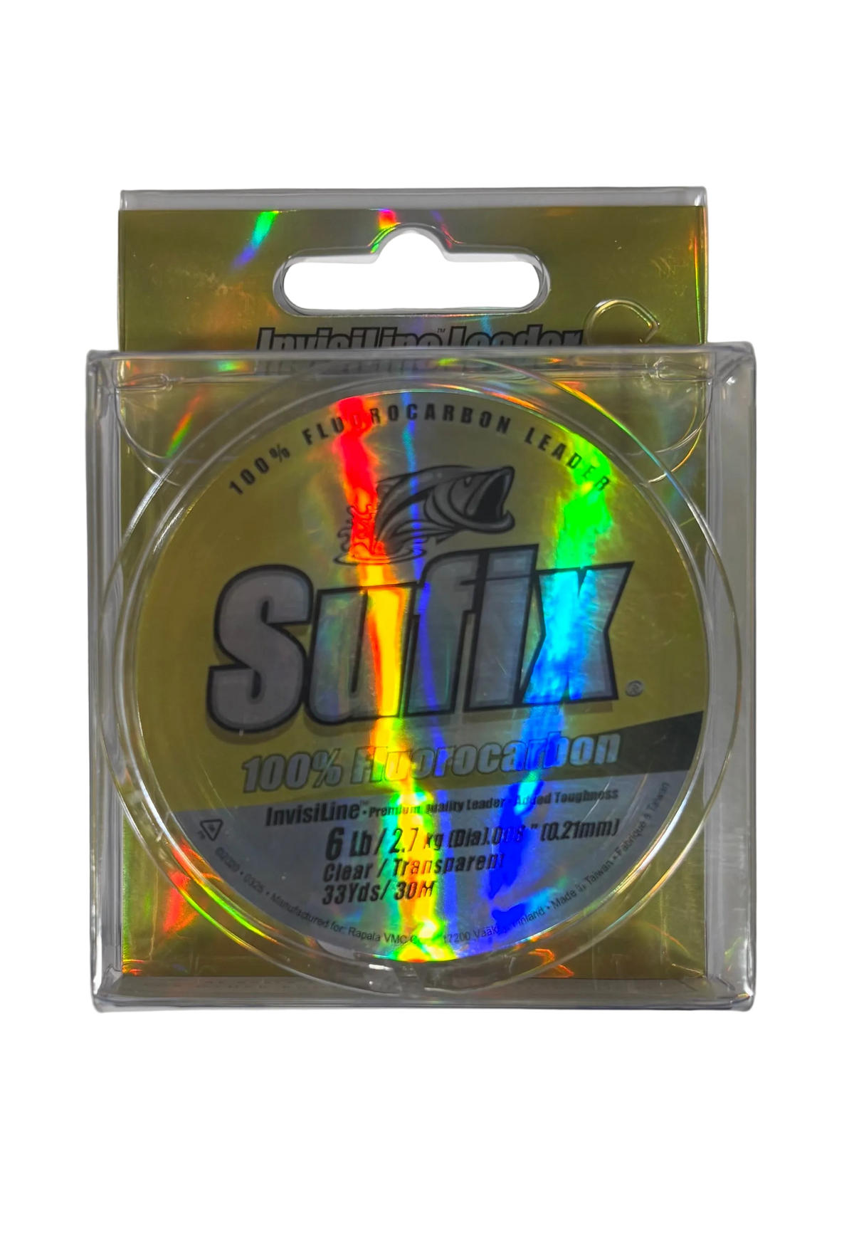 Sufix 100% Fluorocarbon Invisiline Leader 6lb 33 Yd Spool - Clear