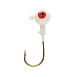 Painted Ball Head Jigs - White 1/4 Oz.