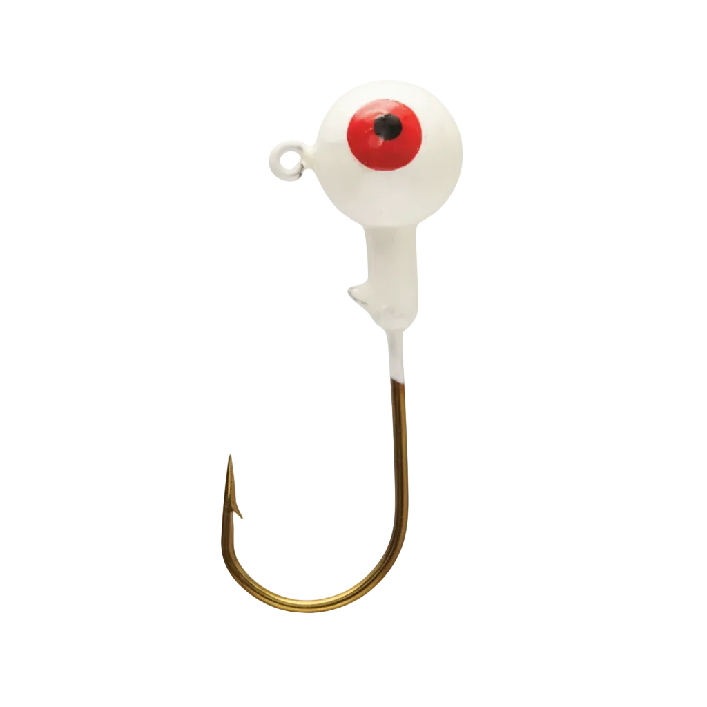 Painted Ball Head Jigs - White 1/4 Oz.